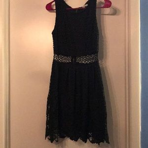 Forest green eyelet dress